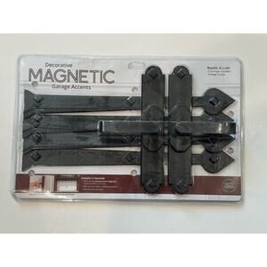 Rustic Aspen Garage Door Accents Magnetic Hardware Set Black Decorative